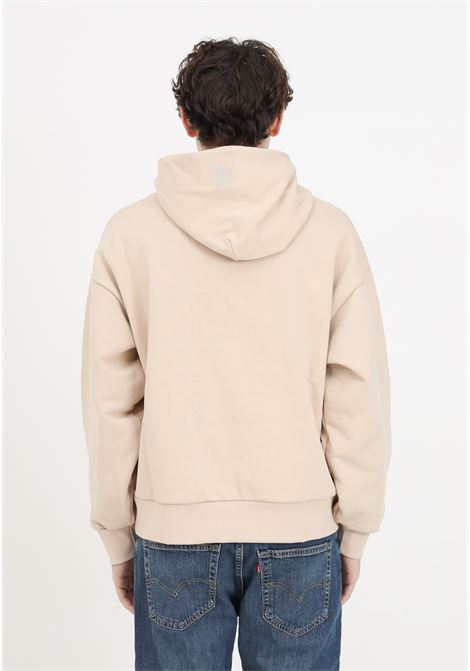 Beige sweatshirt for men and women with logo sewn on the front GARMENT WORKSHOP | S4GMUAHS013092